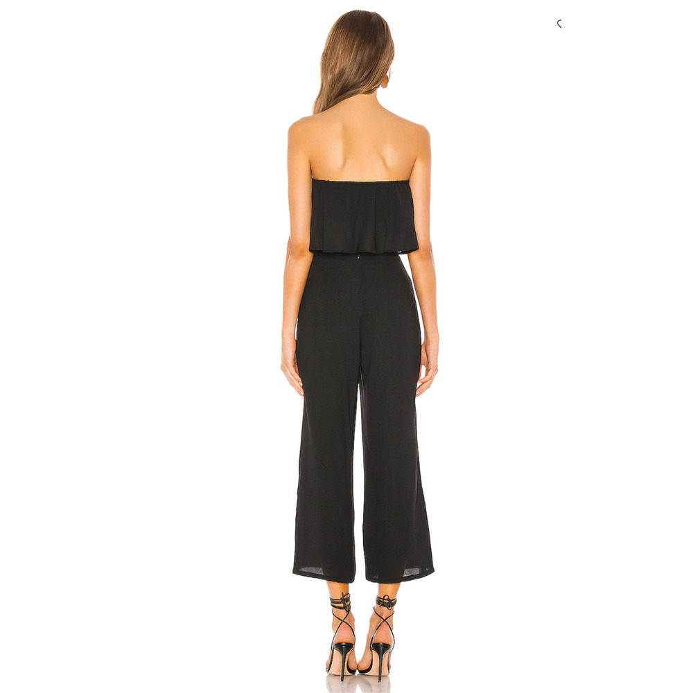Superdown Brooke Black Wide Leg Pants Cropped High Rise‎ Culottes Women's Sz S - Picture 4 of 12